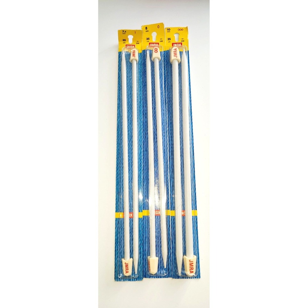 Inox Knitting Needles Lot • Mixed Sizes • Stainless Steel Craft Tools